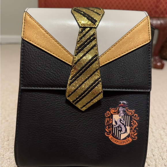 Black and Gold Hufflepuff Mini Backpack Bag (Danielle Nicole)